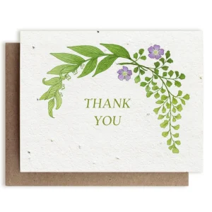 Botanical Thank You Plantable Herb Seed Card